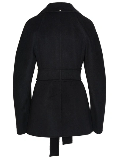 Shop Sportmax Black Wool Blend Coat