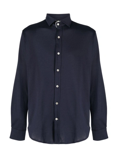 Shop Eleventy Shirts In New Blue