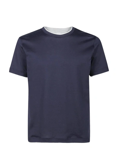 Shop Eleventy T-shirts And Polos In Blue, Light Gray