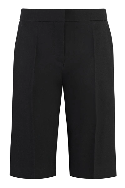 Shop Givenchy Wool Shorts In Black