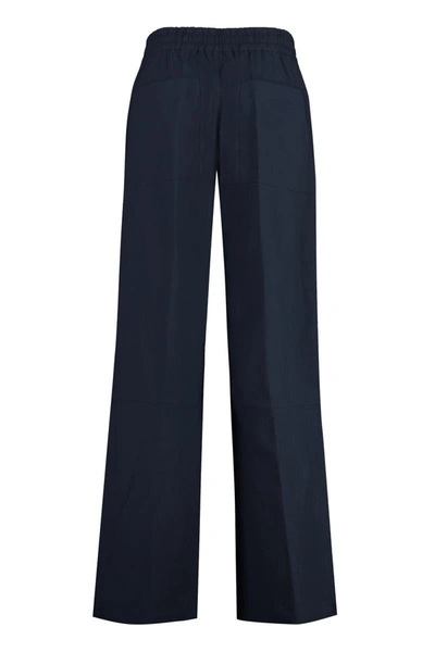 Shop P.a.r.o.s.h . Cotton Trousers In Blue