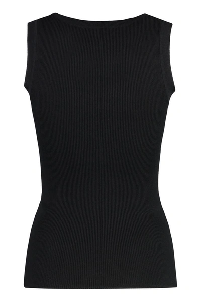 Shop P.a.r.o.s.h . Ribbed Tank Top In Black