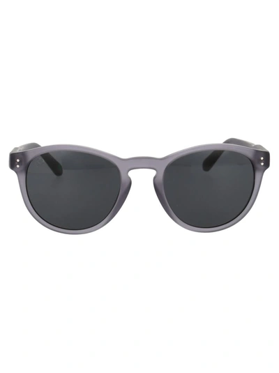 Shop Polo Ralph Lauren Sunglasses In 595387 Matte Transparent Dark Grey