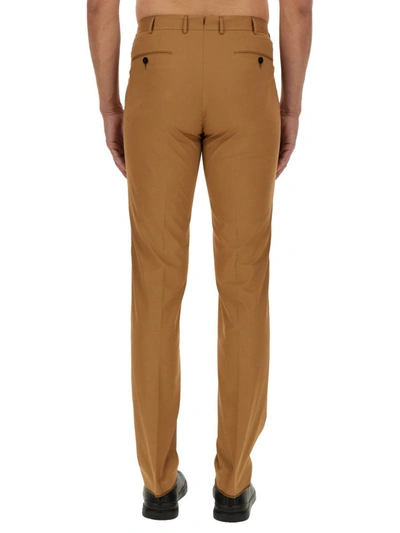 Shop Zegna Cotton Pants In Brown