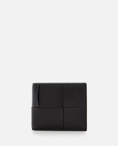 Shop Bottega Veneta Intrecciato Cassette Bi-fold Wallet In Black