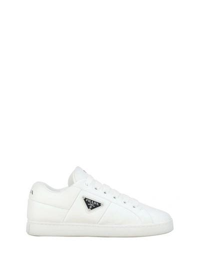 Shop Prada Lane Sneakers In Bianco
