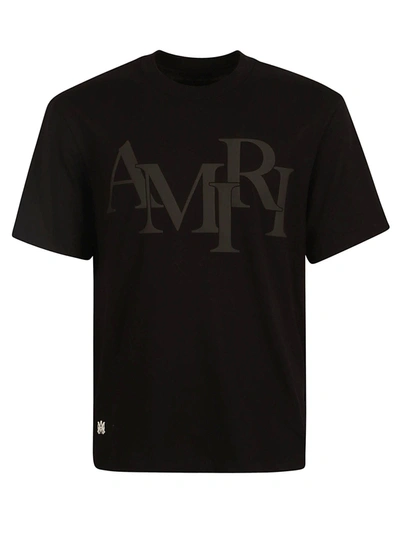 Shop Amiri Signature T-shirt In Black