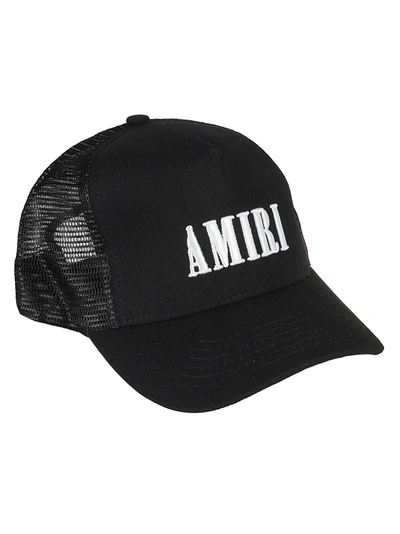 Shop Amiri Core Logo Trucker Hat In Black/white