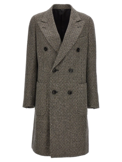 Shop Loro Piana Herwin Coat In Grey+cold Desert