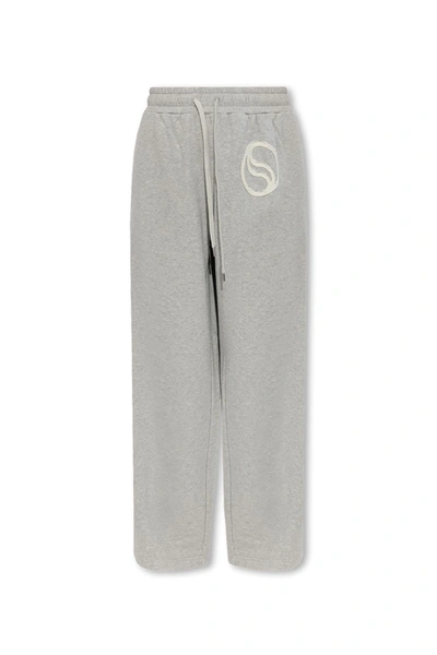 Shop Stella Mccartney Sweatpants With Logo In Light Grey