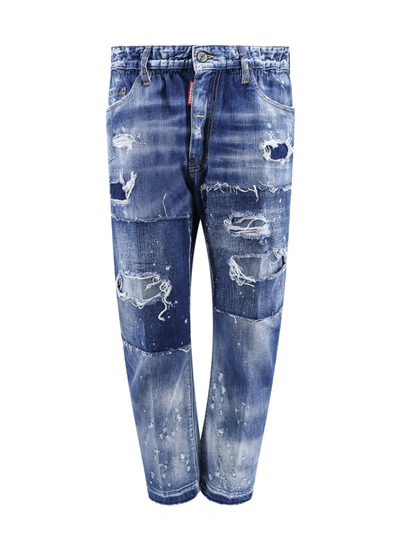Shop Dsquared2 Big Brother Jean Jeans In Navy Blue