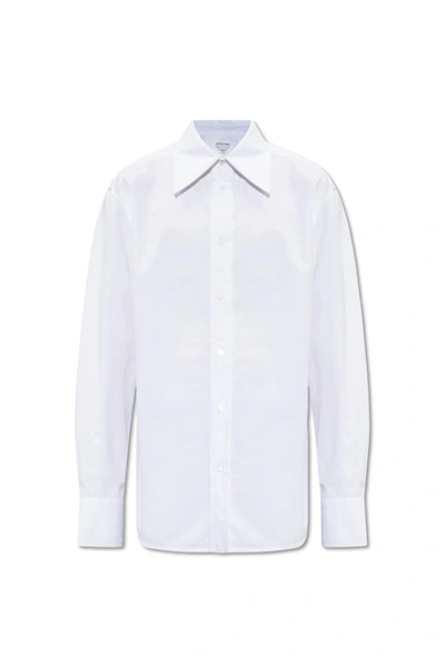 Shop Bottega Veneta Shirt With Stitching In White