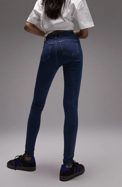 Shop Topshop Joni Skinny Jeans In Mid Blue
