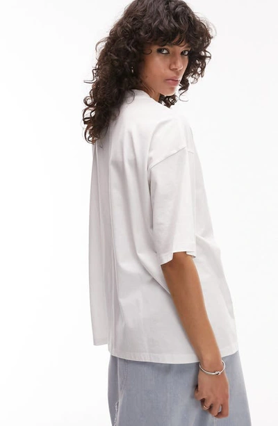 Shop Topshop Oversize Cotton T-shirt In White