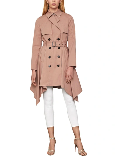Shop Bcbgmaxazria Brielle Womens Long Belted Trench Coat In Gold