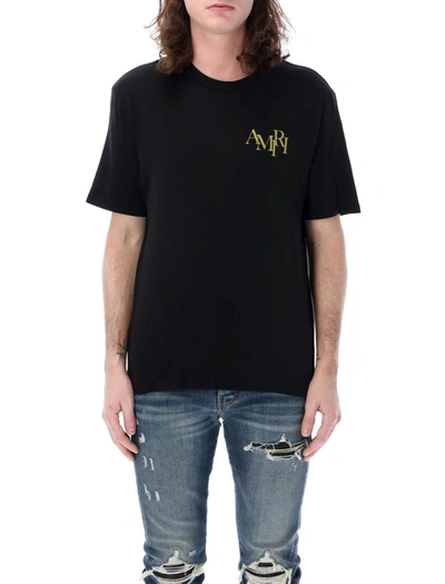 Shop Amiri Crystal Champagne T-shirt In Black