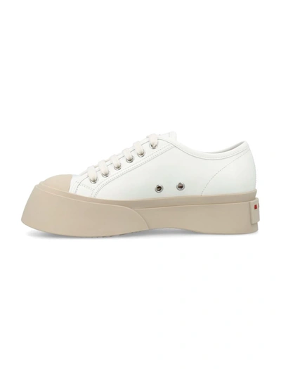 Shop Marni Pablo Lace-up Woman's Sneakers In Lily White