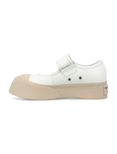 Shop Marni Pablo Maryjane Sneakers In Lily White