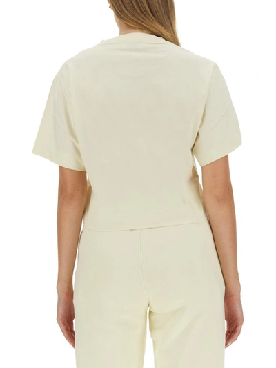 Shop Off-white Small Arrow Pearls T-shirt In Beige