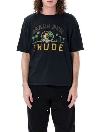 Shop Rhude Palmera Tee In Vnt Black