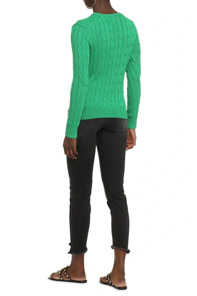 Shop Polo Ralph Lauren Cable Knit Sweater In Green