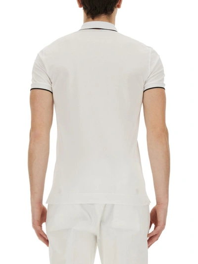 Shop Zegna Polo With Logo In White