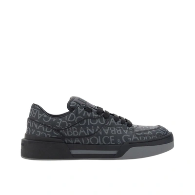 Shop Dolce & Gabbana New Roma Sneakers In Black