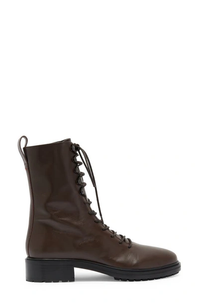 Shop Aeyde Isabel Lace-up Boot In Moka