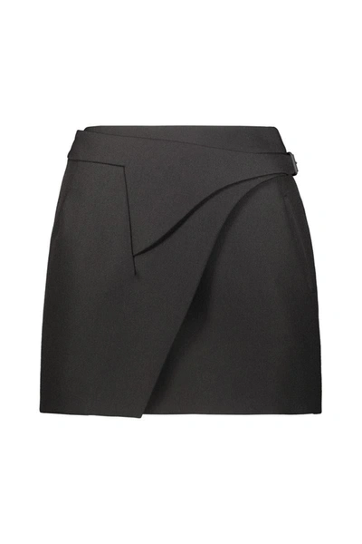 Wardrobe.nyc Wrap Skirt Mini In Black