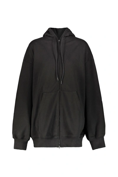 Shop Wardrobe.nyc Oversize Zipper Hoodie Clothing In Black