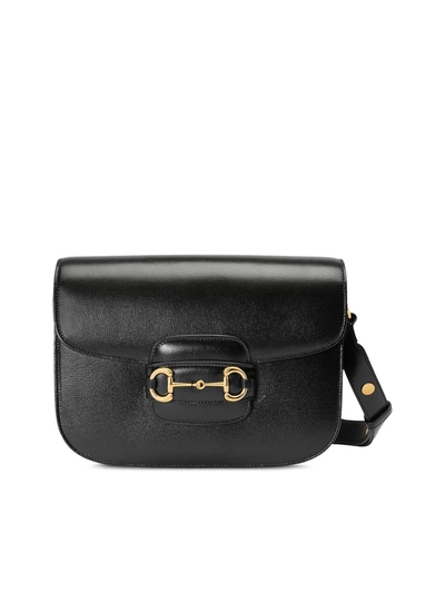 Shop Gucci 1955 Horsebit Bag In Black