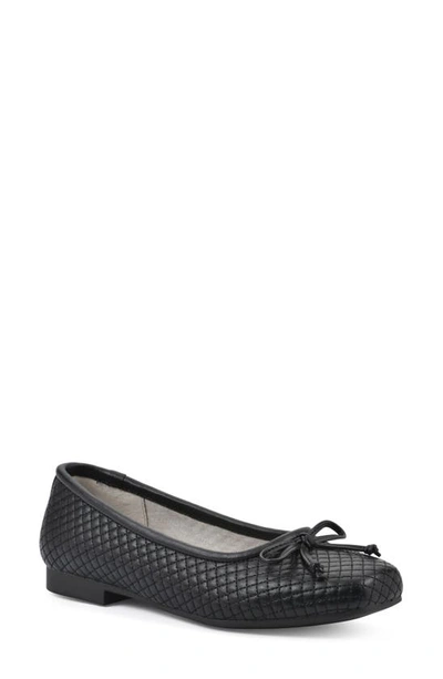 Shop Cliffs By White Mountain Bessy Ballet Flat In Black/ Smooth