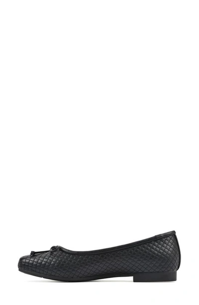Shop Cliffs By White Mountain Bessy Ballet Flat In Black/ Smooth