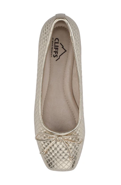 Shop Cliffs By White Mountain Bessy Ballet Flat In Pale Gold/ Metallic/ Smooth
