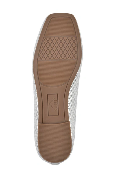 Cliffs By White Mountain Bessy Ballet Flat In Silver/ Metallic/ Smooth