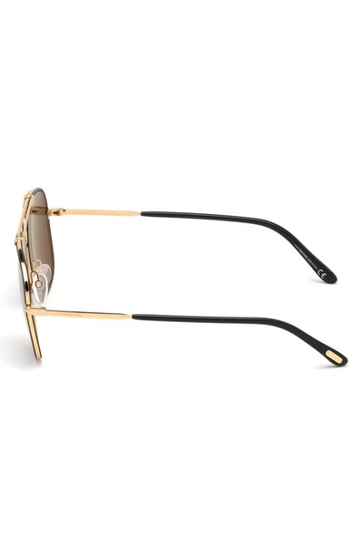 Shop Tom Ford Benton 58mm Aviator Sunglasses In Shiny Endura Gold / Smoke