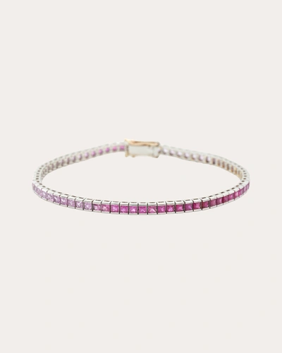 Shop Yi Collection Women's Ruby & Pink Sapphire Ombré Tennis Bracelet