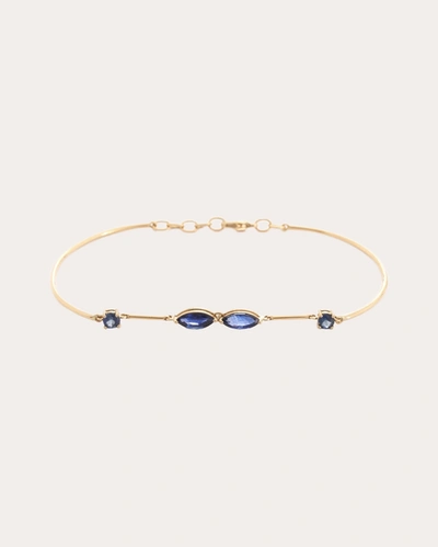 Shop Yi Collection Women's Sapphire Duo Bangle Bracelet In Blue