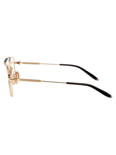 Akoni Europa Eyewear In White Gold-matte Black Enamel-black Crystal