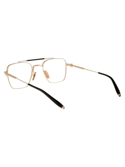 Akoni Europa Eyewear In White Gold-matte Black Enamel-black Crystal