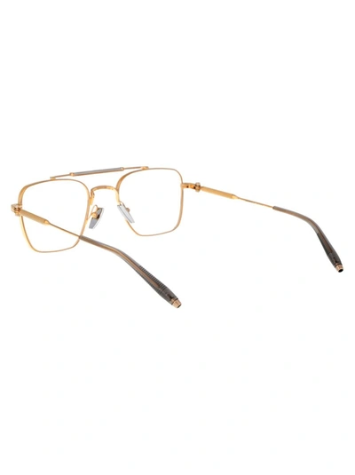 Shop Akoni Optical In Brushed Gold And Silver- Grey Crystal