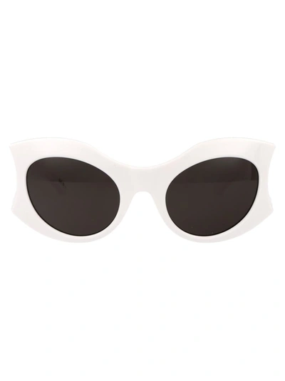 Shop Balenciaga Sunglasses In 003 White White Grey