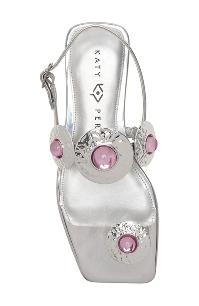 Shop Katy Perry The Camie Stone Slingback Sandal In Silver
