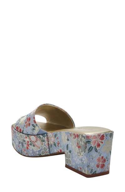 Shop Katy Perry The Busy Bee Platform Slide Sandal In Blue Multi
