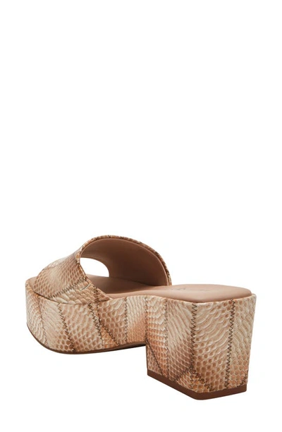 Shop Katy Perry The Busy Bee Platform Slide Sandal In Tan Multi