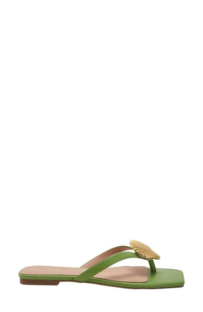Katy Perry The Camie Shell Flip Flop In Jade Green