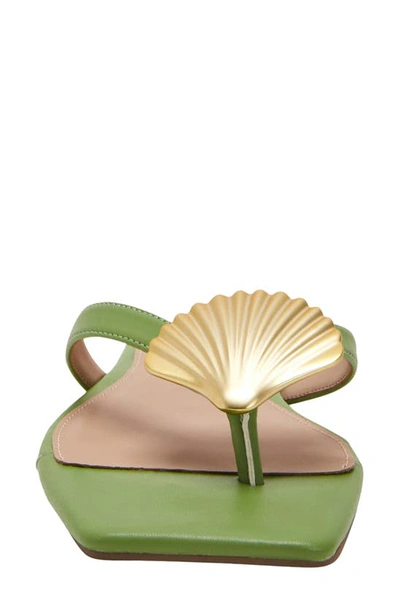 Katy Perry The Camie Shell Flip Flop In Jade Green