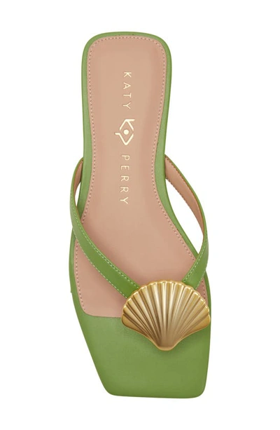 Katy Perry The Camie Shell Flip Flop In Jade Green