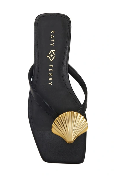 Katy Perry The Camie Shell Flip Flop In Black
