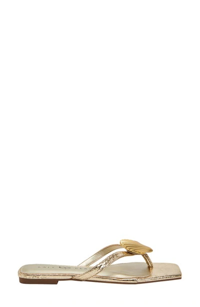Shop Katy Perry The Camie Shell Flip Flop In Gold